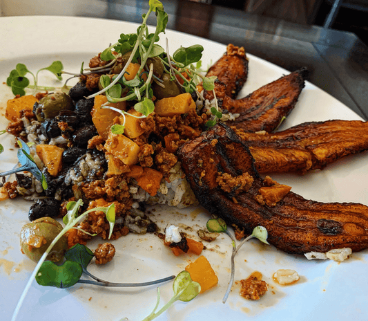 Picadillo w/ Rice & Beans & Maduros